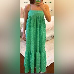 Zara maxi dress green